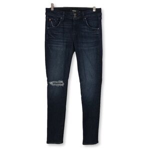 Hudson Collin Midrise Skinny Distressed Jeans Size 28